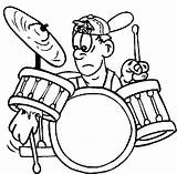 Drum Coloring Rock Pages Drummer Roll Set Boy Broke Kit His Colouring Kids Getcolorings Sheet African sketch template