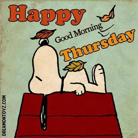 snoopy good morning thursday quote pictures   images