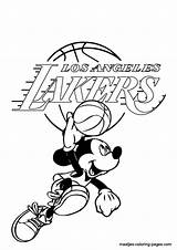 Coloring Pages Lakers Los Angeles Houston Rockets Logo Nba Mickey Mouse Basketball Utah Jazz Drawing La Cleveland Cavaliers Sheets Printable sketch template
