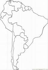 Mappa Sul Supercoloring Sudamérica Amerika Umriss Americano Coloringpages101 Ausmalbild sketch template