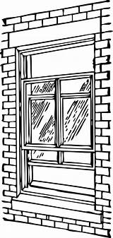 Window Hung Double Clip Coloring Pages Vector Svg Cleaning Clipart Cliparts Open Colouring Openclipart Popular Public Drawing 84kb Line  sketch template