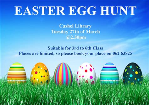 easter egg hunt  cashel library tipperary library service