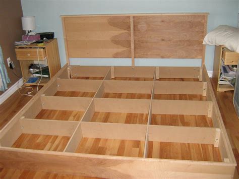 easy cheap diy hardwood king platform bed plans autodidaktos diy