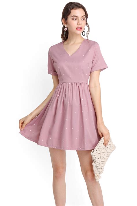 sunday favourite dress in pink polka dots lilypirates