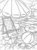 Coloring Beach Crayola Pages Summer Adult Sheets Kids Printable Color Print Book Coloriage Plage Scene Sea Basteln Und Books Colorier sketch template