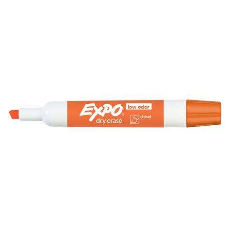 expo dry erase orange  odor chisel tip marker