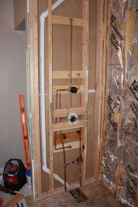 tubshower plumbing roughed  correctly floor