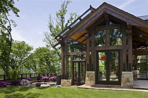 Hill Top Rustic Exterior Timber Frame Homes Architecture