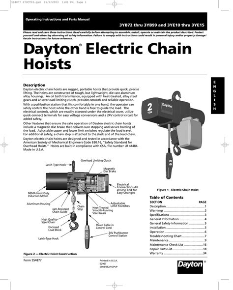 dayton electric hoist wiring diagram wiring diagram