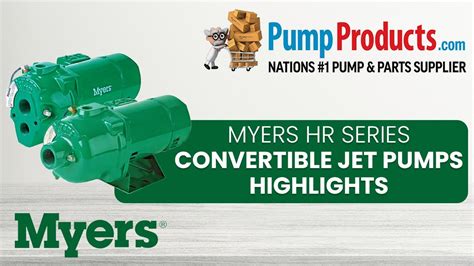 myers hr series convertible jet pump product highlight youtube