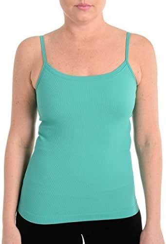 spanx ribbed camisole with built in shelf bra s m