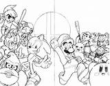 Smash Bros Coloring Super Pages Brothers Printable Samus Color Sheets Print Para Mario Dibujos Colouring Clipart Kids Drawing Colorear Getdrawings sketch template
