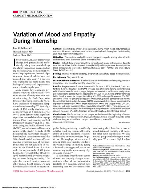 variation  mood  empathy  internship