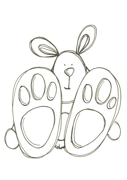 bunny feet drawing rachelcreative