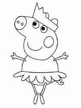 Peppa Pig Colorir Bailarina Snoopy Suzy Gratuitos Artigo Onlinecursosgratuitos Meninas sketch template