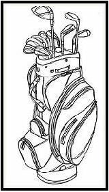 Golf Bag Stamps Drawing Digi Coloring Cards Bags Stamp Digital Set Pages Stämplar Masculine Club Colouring Printable Clipart Template Adult sketch template