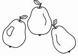 Pears Gruszki Druku Kolorowanka Printable sketch template
