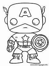 Pop Coloring Funko Marvel Captain America Pages Printable Book sketch template