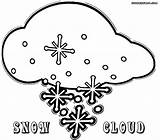 Coloring Cloud Pages Snowy sketch template