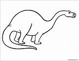 Sauropod Dinosaur Pages Apatosaurus Coloring Color sketch template