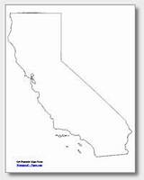 California Outline Map Printable State Maps Cities County Waterproofpaper sketch template