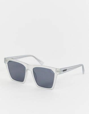 quay australia square clear frame sunglasses asos