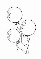 Coloring Balloon Pages Kids Print Colors sketch template