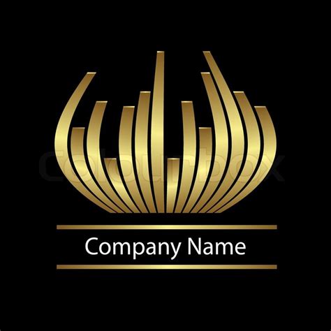 business  black gold logo sample stock vector colourbox