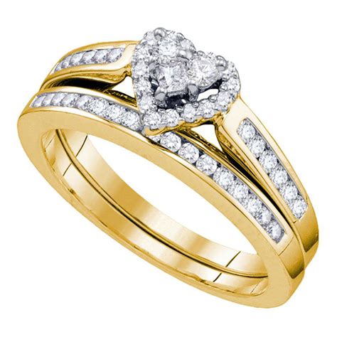 kt diamond heart band set heart wedding rings womens wedding ring