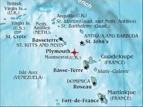 Montserrat Island Location In The Caribbean Sea Caribbean Islands
