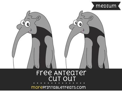 anteater cut  medium anteater cut outs  printable