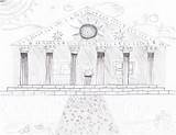 Temple Greek Designs Ionic sketch template