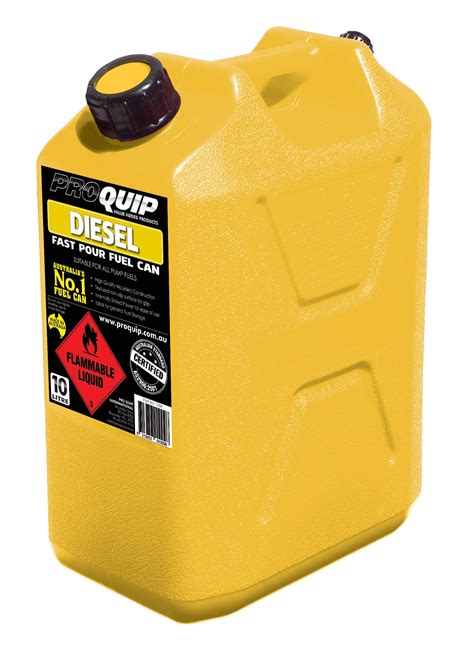 yellow plastic diesel fuel   internally stored pourer  breather  smooth