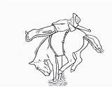 Bareback Color Coloring Pages Rider Rodeo Cowgirl Dancing sketch template