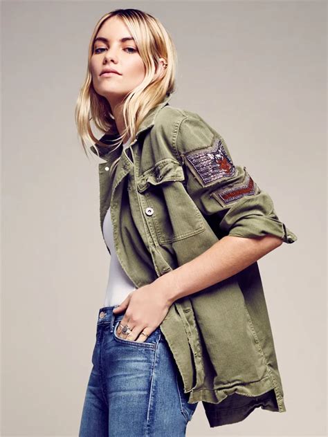 female jackets  trending products military style washed cotton long jackets frayed epaulet
