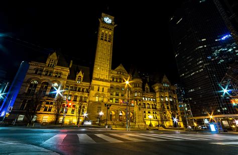 canada houses night street lights toronto cities wallpapers hd desktop  mobile