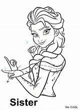 Coloring Pages Asl Language Sign Deaf Elsa Sheets Printable Frozen Getdrawings Princess Now Colouring Visit Kids Choose Board Wix sketch template