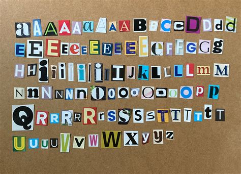 magazine letters letter cutouts magazine alphabet set  etsy