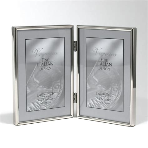 hinged double simply silver metal picture frame walmartcom walmartcom