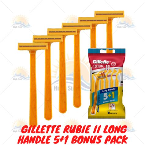 gillette rubie ii long handle  bonus pack fixed head lazada ph
