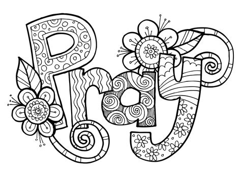 printable pray coloring page  printable coloring pages