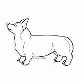 Corgi Drawing Line Draw Paintingvalley Template sketch template