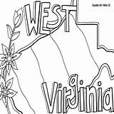 Coloring West Virginia Pages Getcolorings Printable Doodle Print sketch template