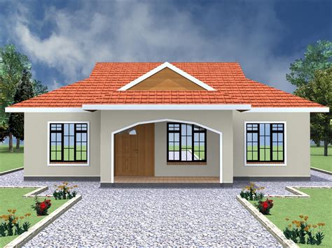 simple  bedroom house plans  kenya hpd consult  bedroom house design modern bungalow