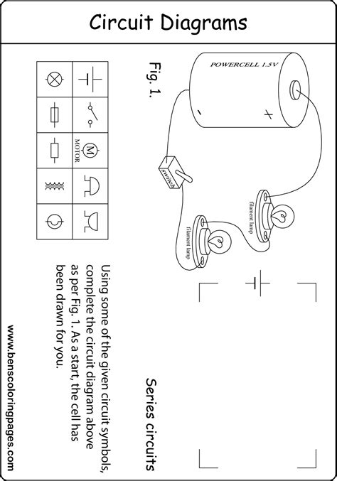 series circuit diagram handout  kids