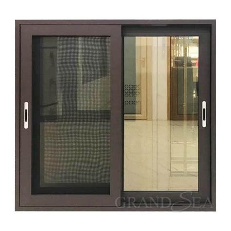 brown coffee color aluminum sliding window  security mesh chinabrown coffee color