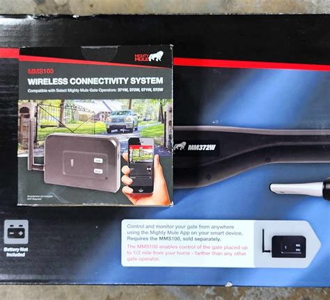 mighty mule mmw automatic dual smart gate opener black  pictures  ebay