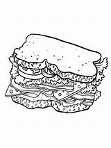 Sandwich Coloring Pages Printable Ice Cream Kids Coloringcafe Sheets Food Colouring Pdf Sandwiches Cartoon Template sketch template