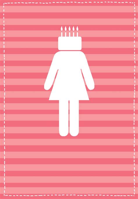 printable   birthday girl greeting card happy birthday