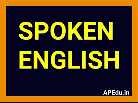 spoken english basics  english apedu